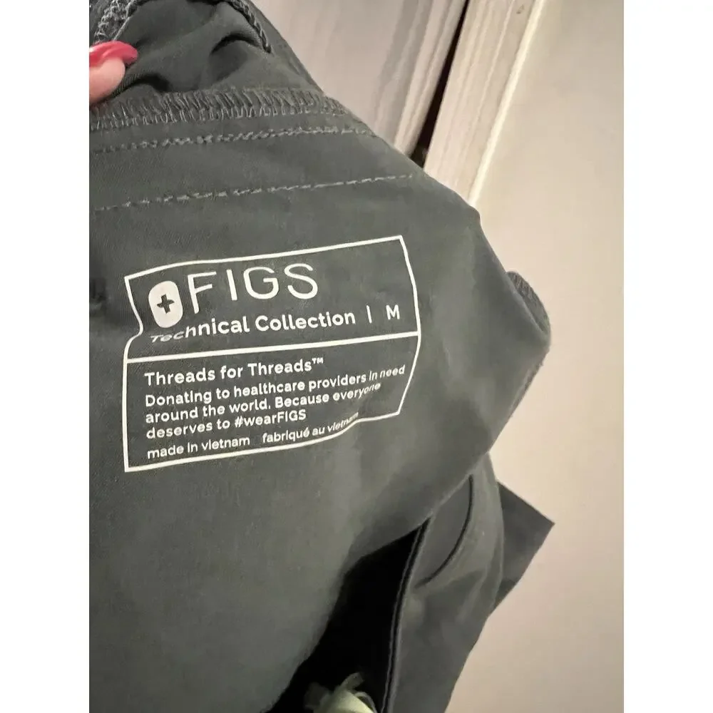 FIGS Axiom Cargo Scrub Pants Technical Collection Green Po 2493 31” Inseam Sz M